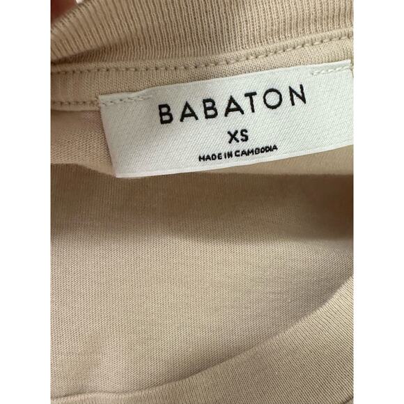 Aritzia Babaton Beige Padded Shoulder Sleeveless Top size XS - Picture 3 of 13